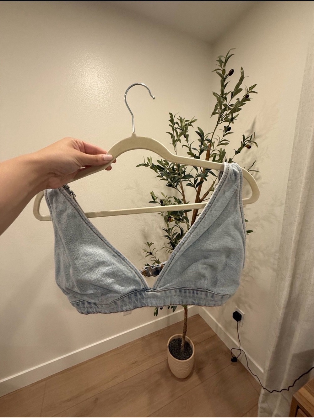 Light Wash Denim Bralette